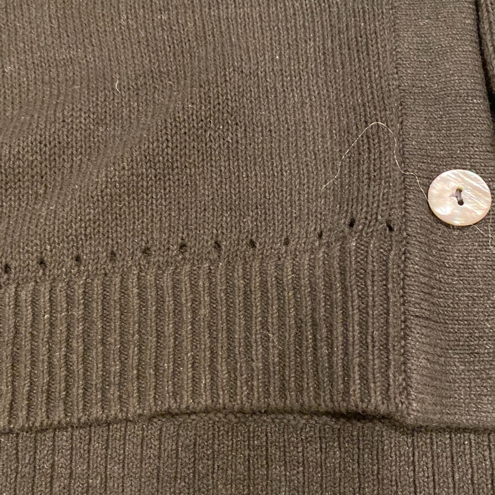 Chico’s Black Cardigan Size 2/L Linen Cotton Blend Never Worn - Picture 9 of 9